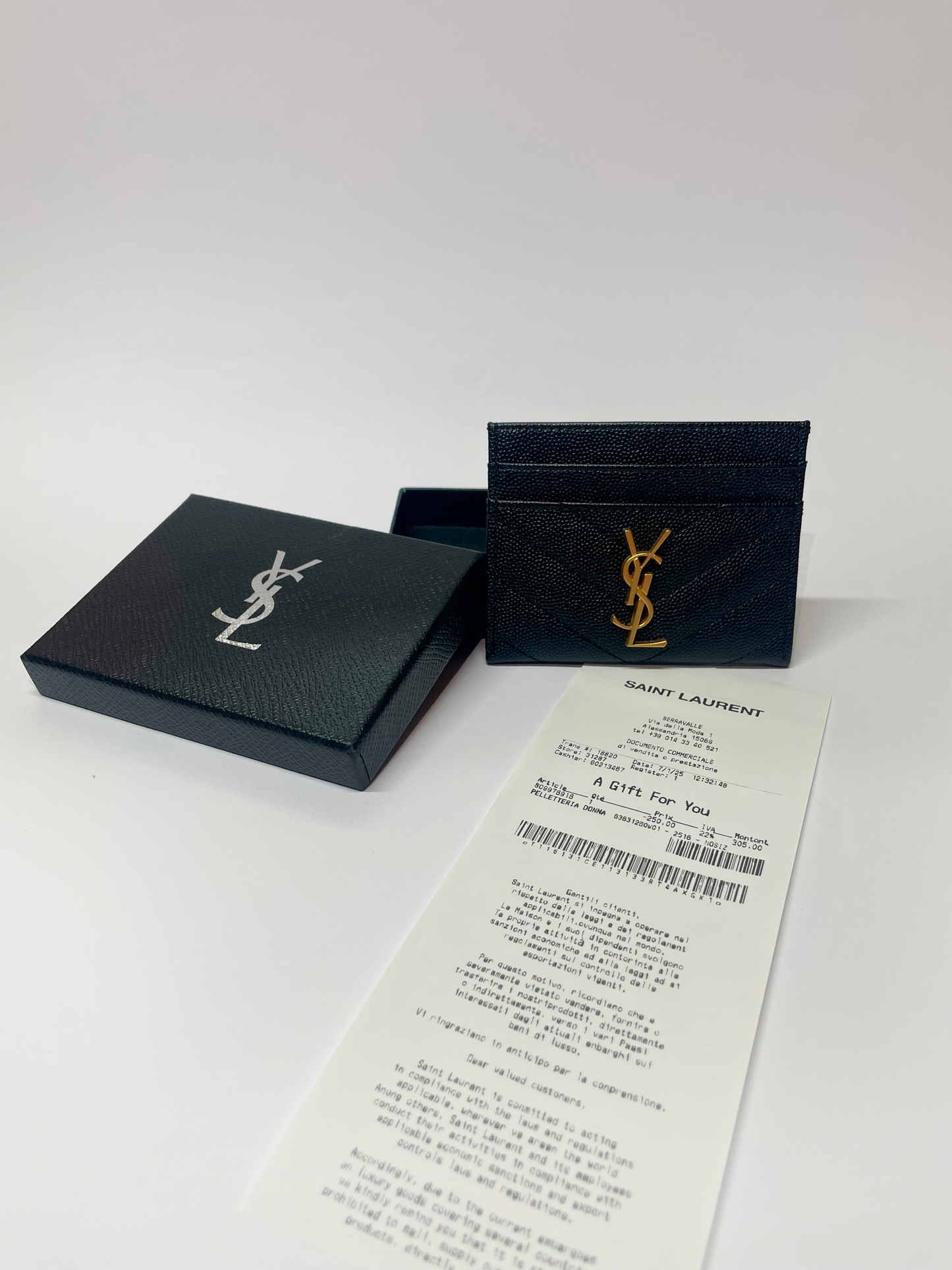 Tarjetero Saint Laurent + Factura (1:1)