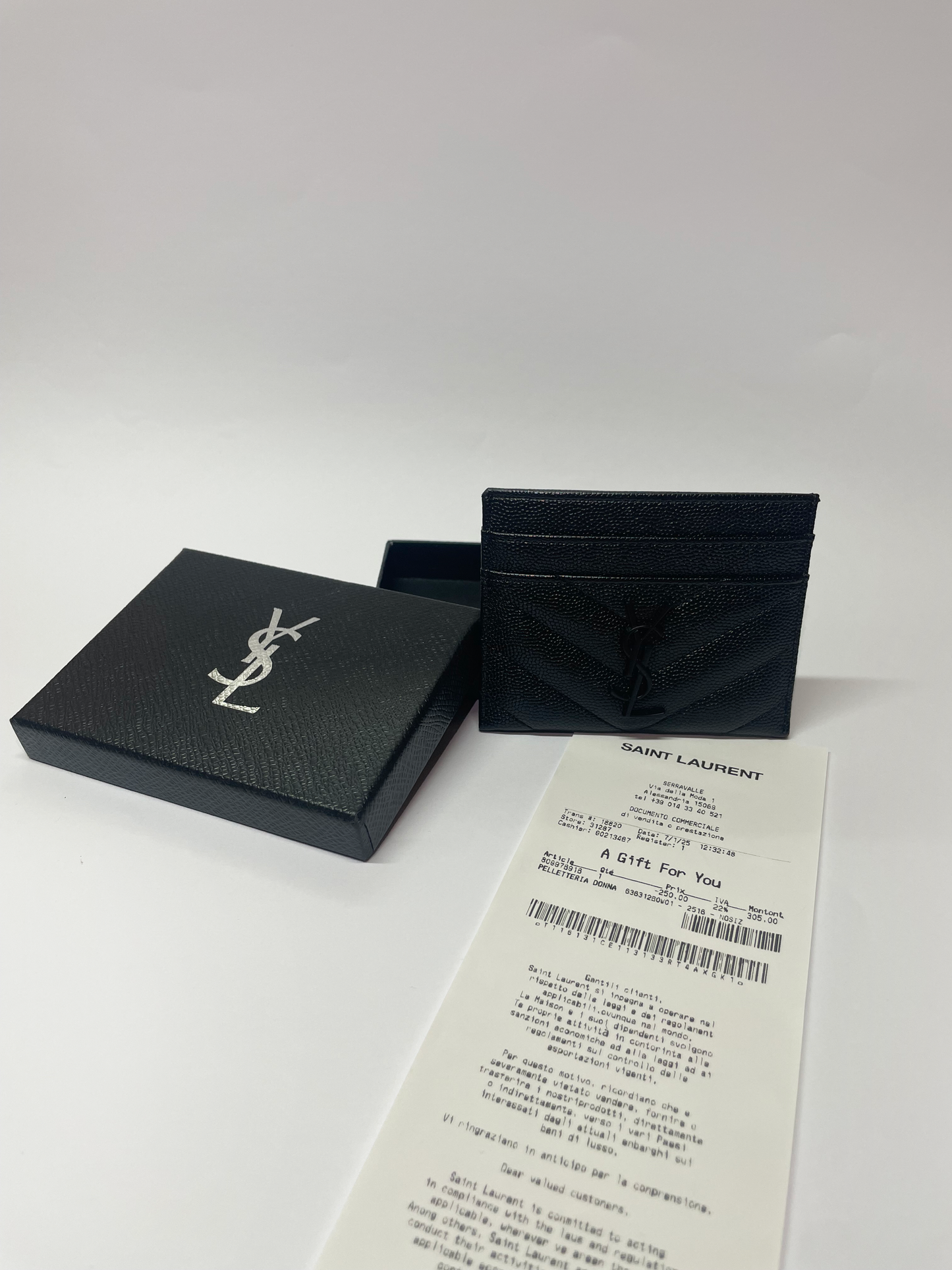 Tarjetero Saint Laurent + Factura (1:1)
