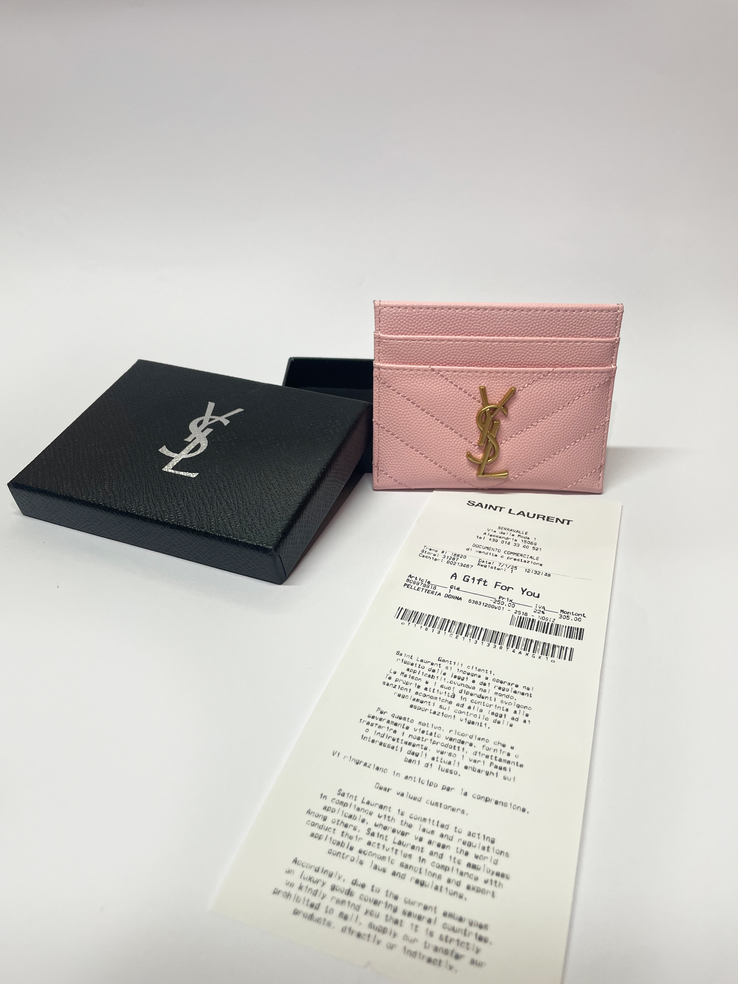 Tarjetero Saint Laurent + Factura (1:1)