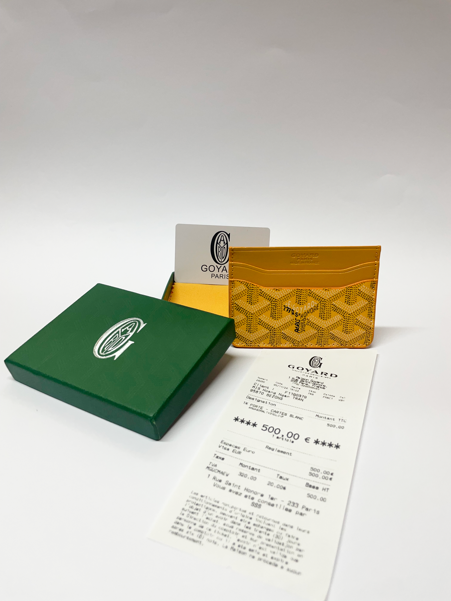 Tarjetero Goyard + Factura (1:1)