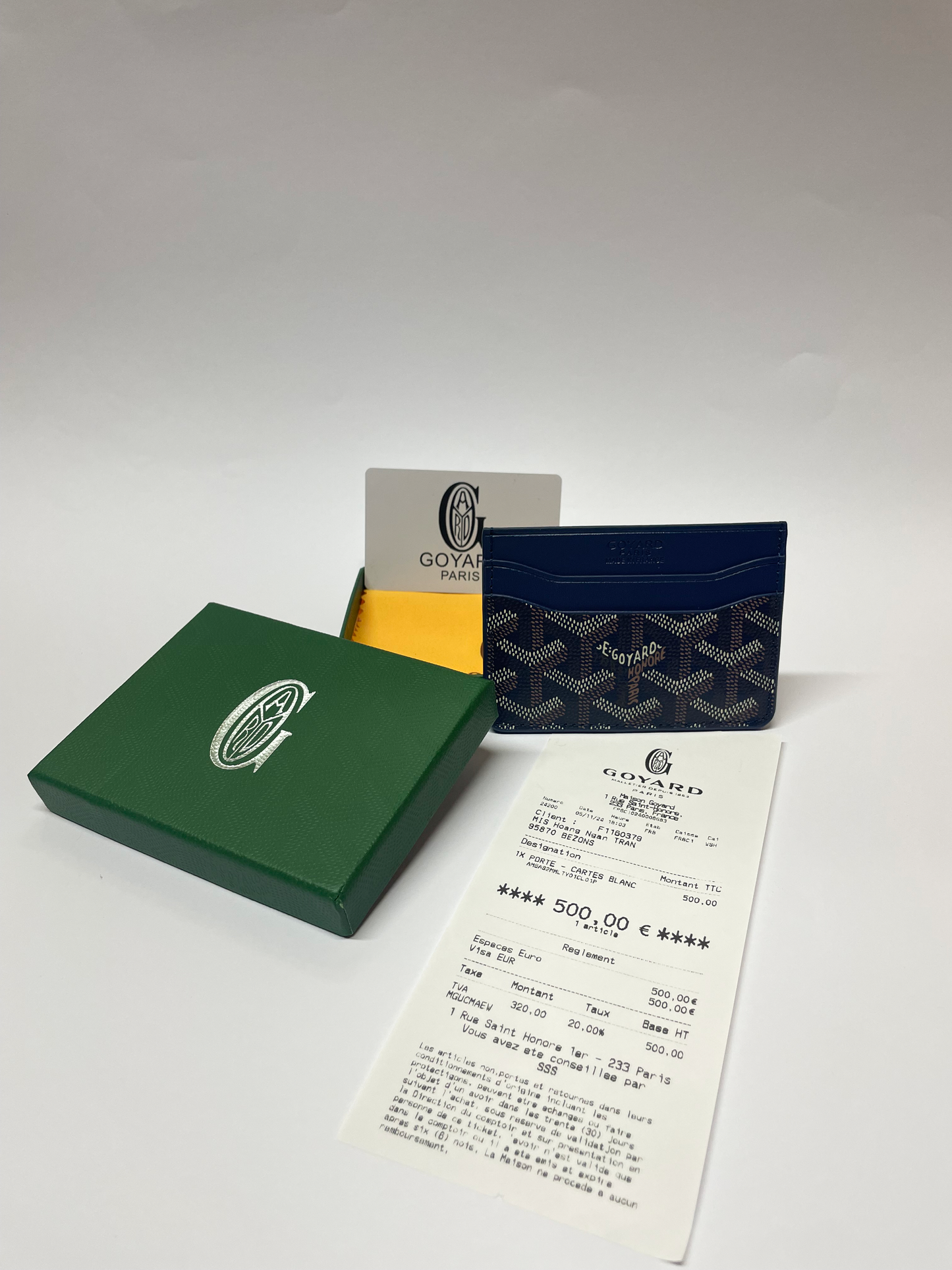 Tarjetero Goyard + Factura (1:1)