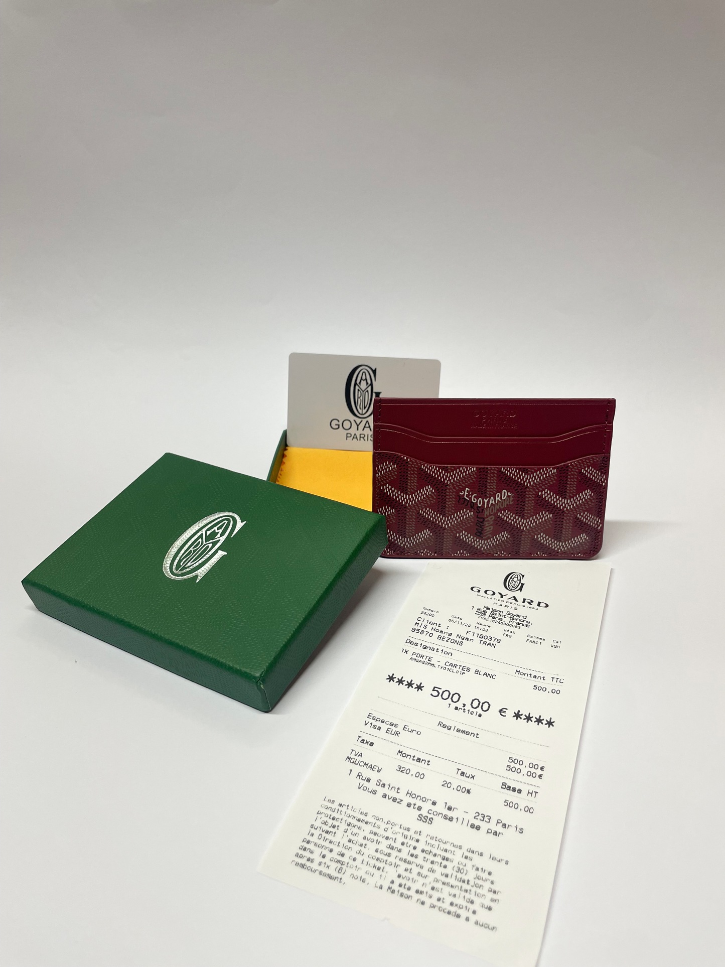 Tarjetero Goyard + Factura (1:1)