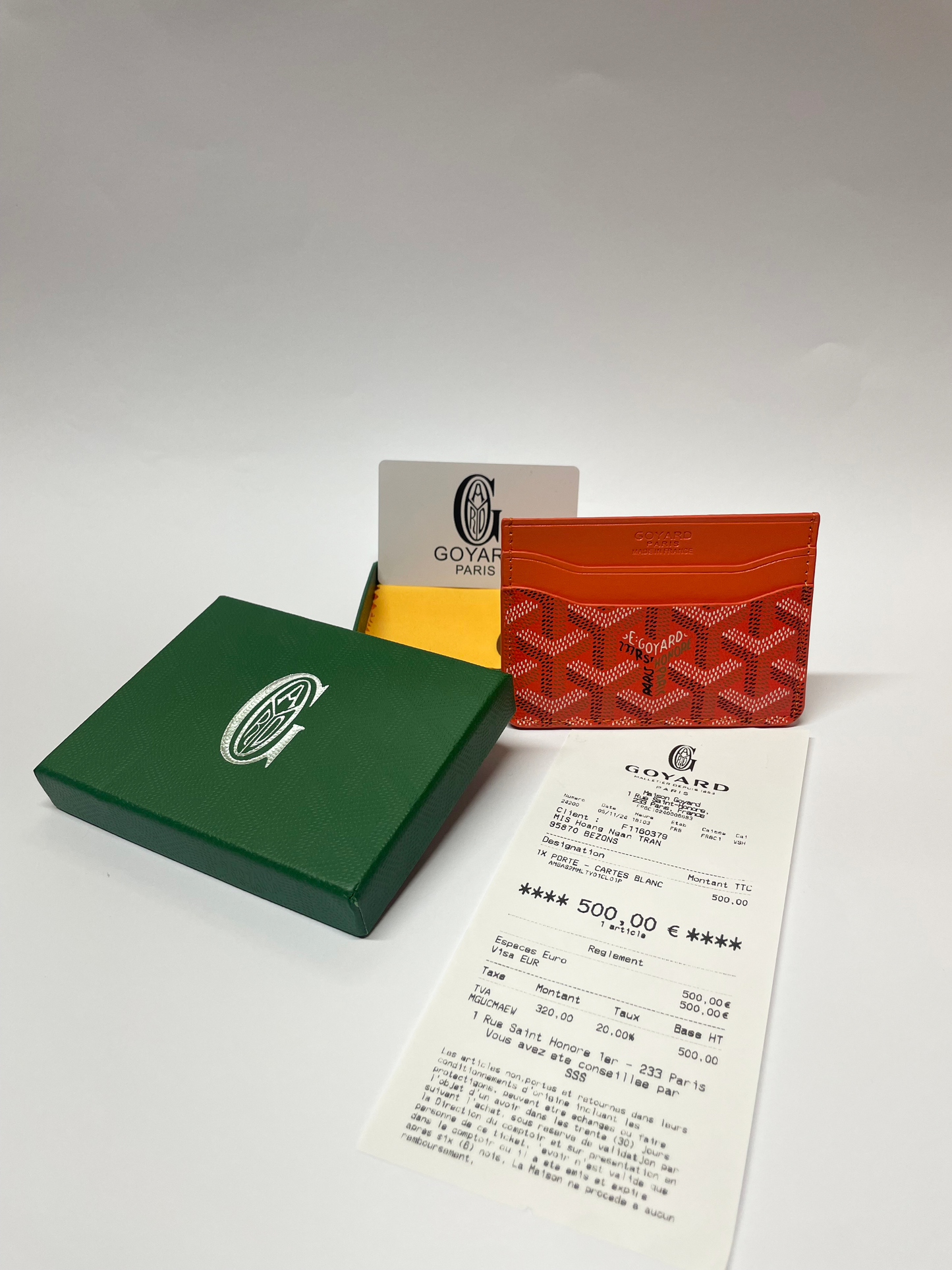 Tarjetero Goyard + Factura (1:1)