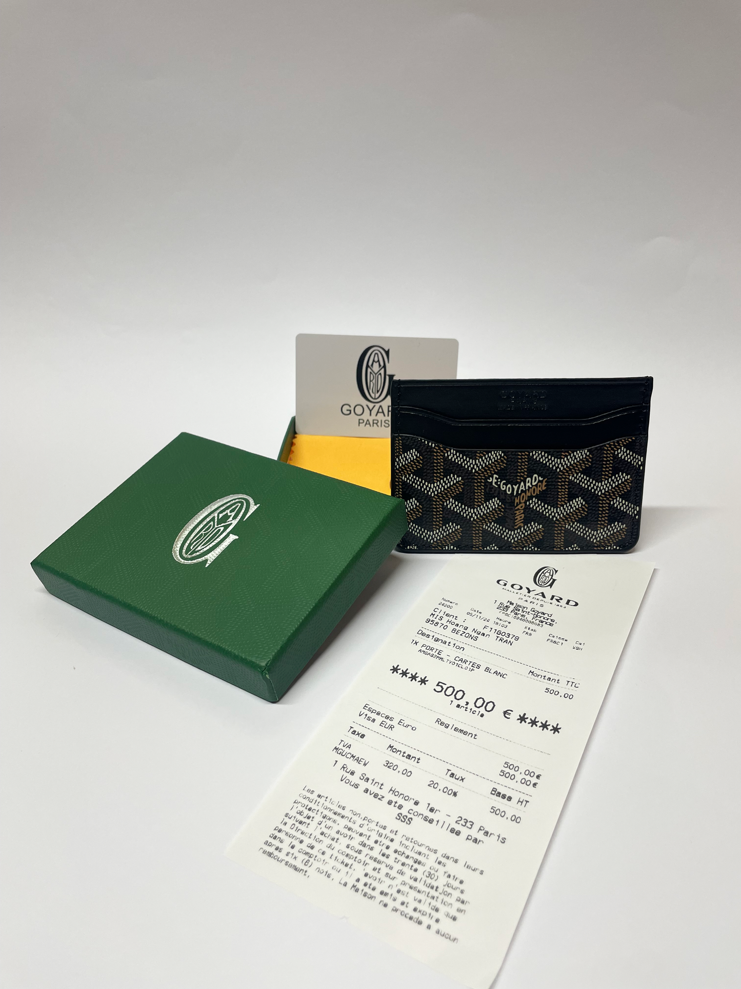 Tarjetero Goyard + Factura (1:1)