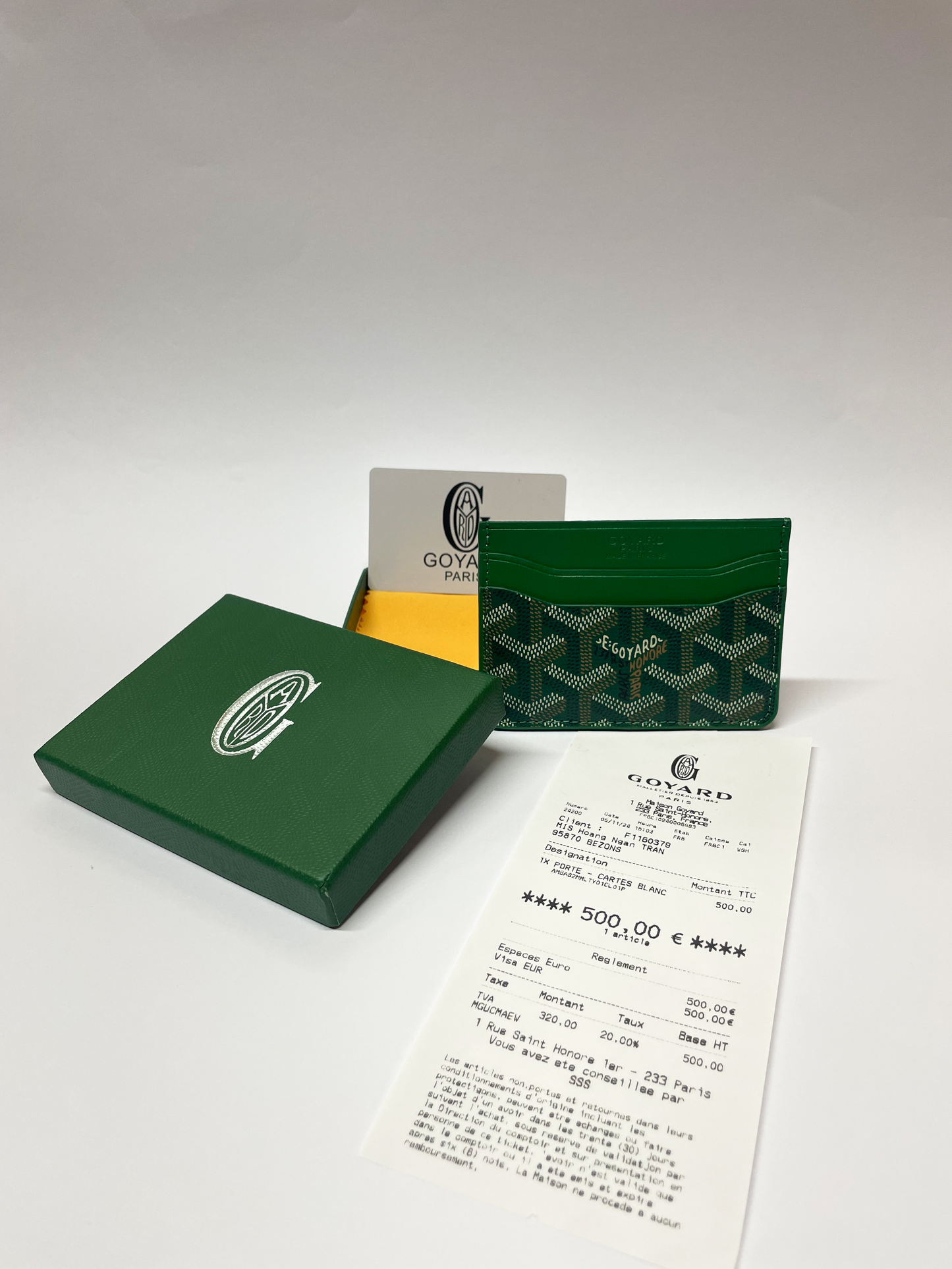 Tarjetero Goyard + Factura (1:1)