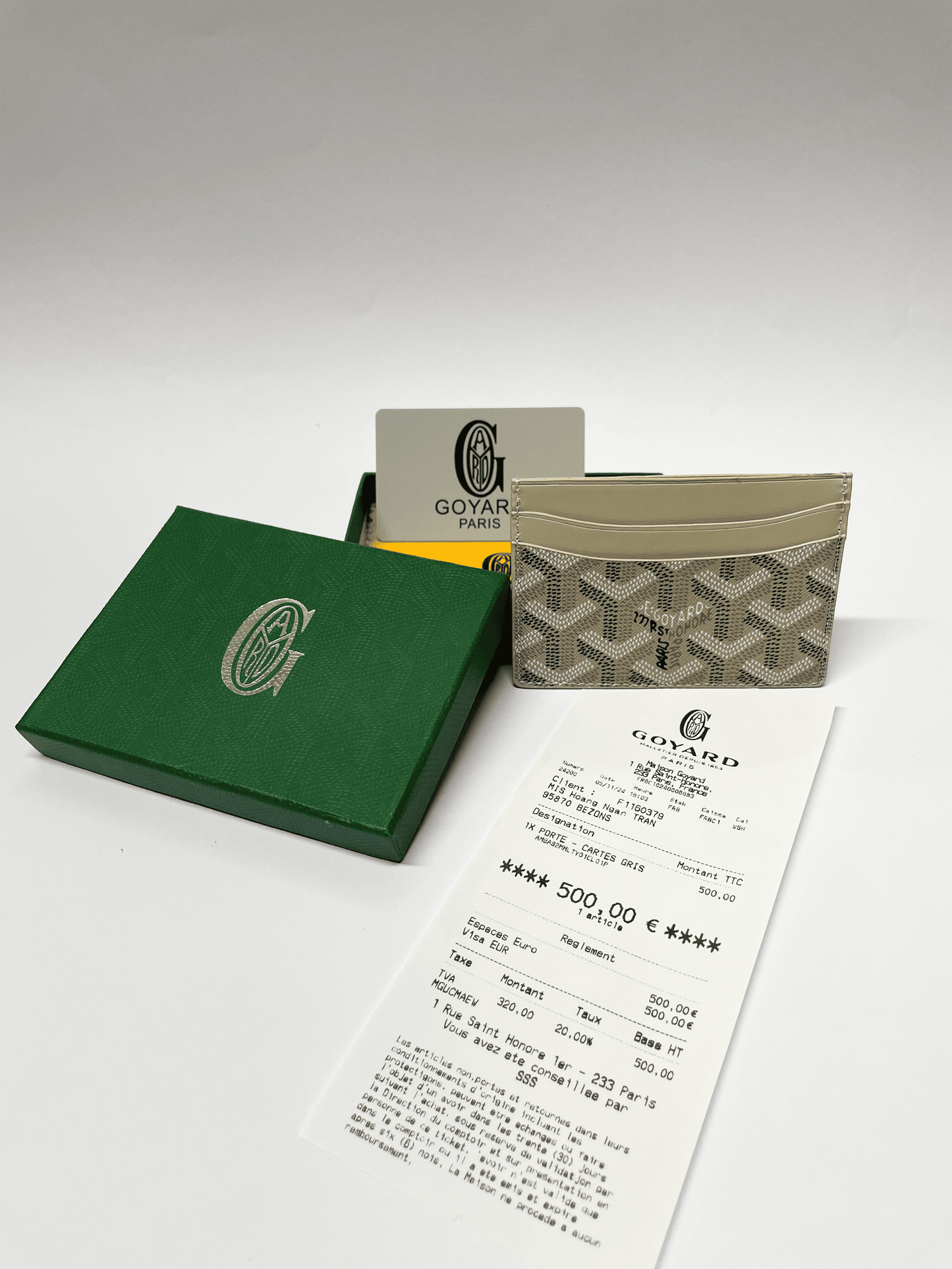 Tarjetero Goyard + Factura (1:1)