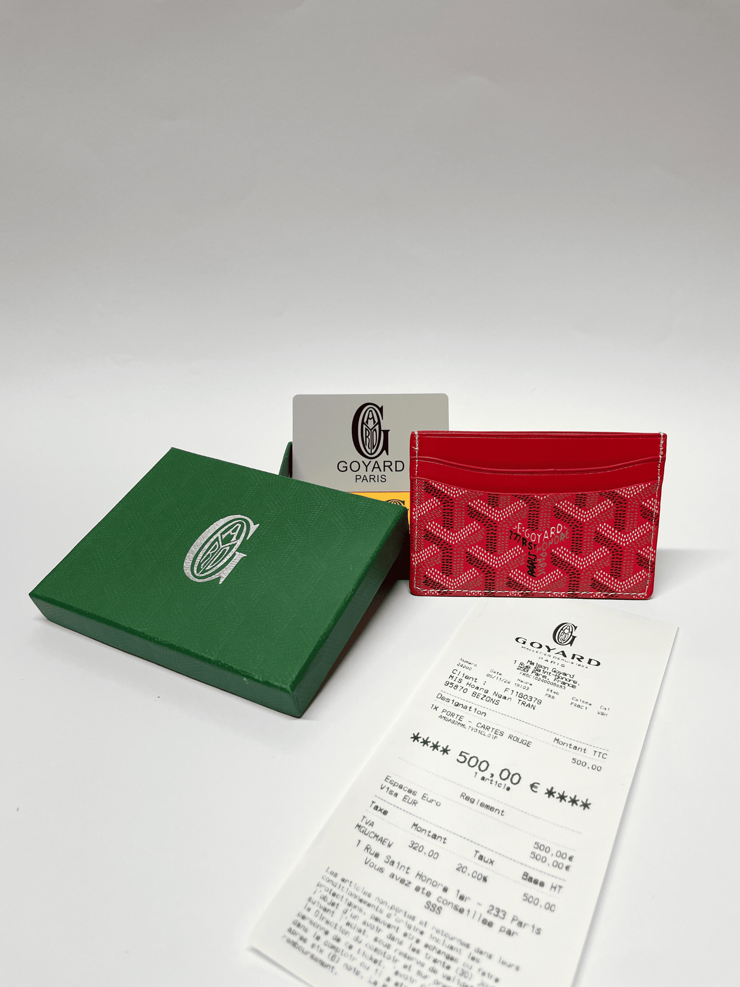 Tarjetero Goyard + Factura (1:1)