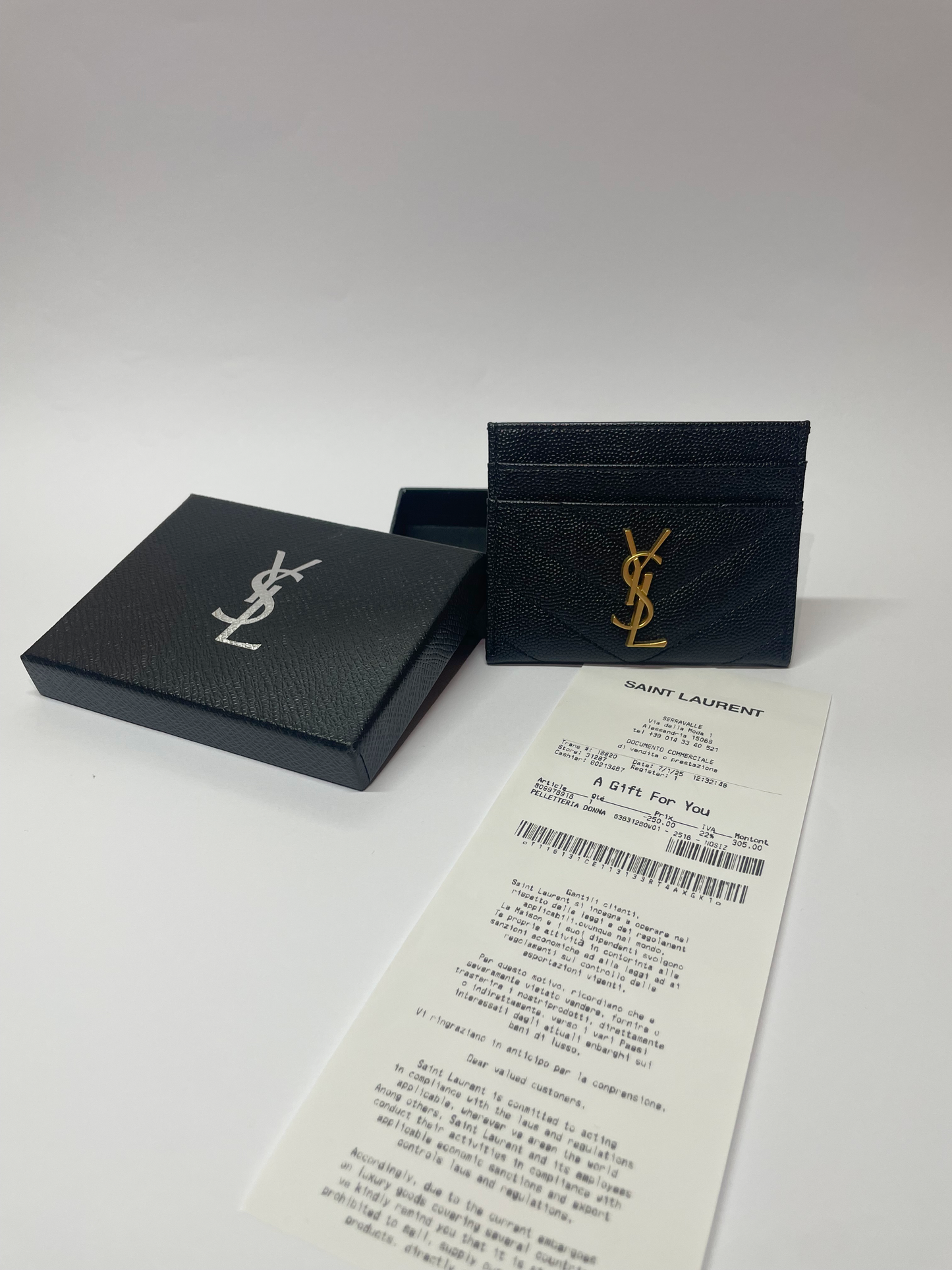 Tarjetero Saint Laurent + Factura (1:1)