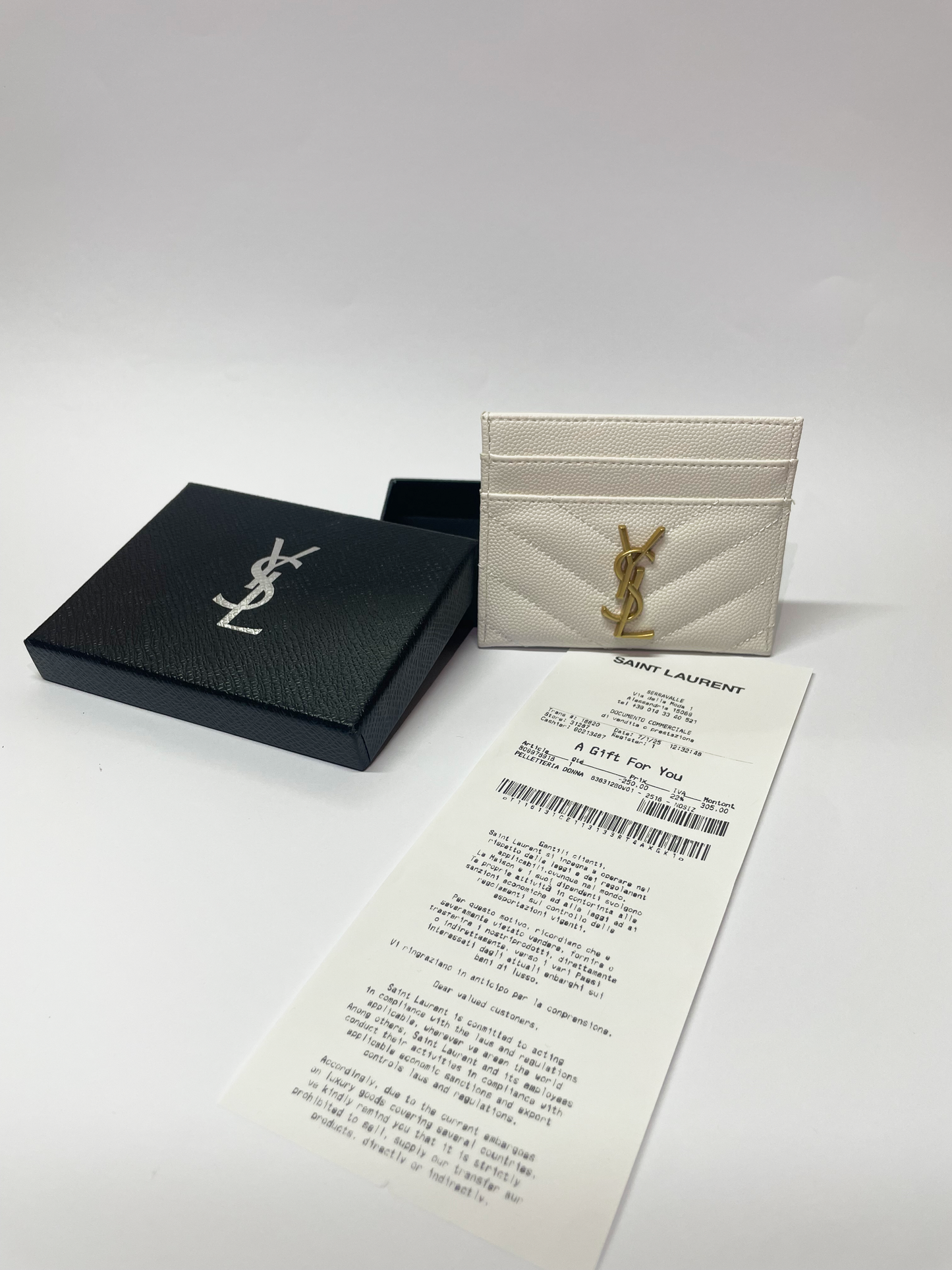 Tarjetero Saint Laurent + Factura (1:1)